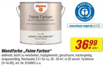 toom Baumarkt Alpina Wandfarbe ,,Feine Farben" Angebot