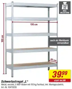 toom Baumarkt Schwerlastregal ,,L" Angebot
