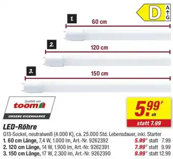toom Baumarkt LED-Röhre Angebot