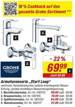 toom Baumarkt GROHE Armaturenserie „Start Loop" Angebot
