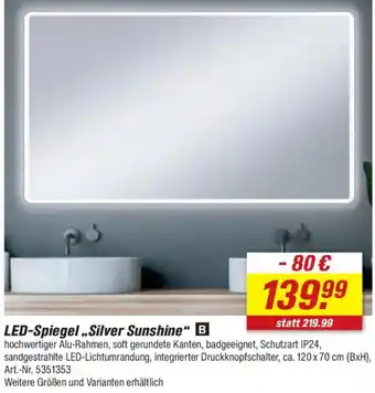 toom Baumarkt LED-Spiegel „Silver Sunshine" Angebot