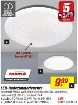 toom Baumarkt LED-Badezimmerleuchte Angebot
