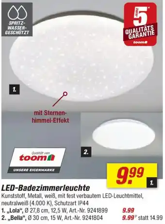 toom Baumarkt LED-Badezimmerleuchte Angebot