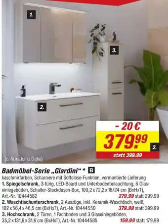 toom Baumarkt Badmöbel-Serie „Giardini" Angebot