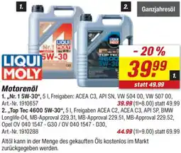 toom Baumarkt LIQUI MOLY Motorenöl Angebot