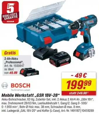 toom Baumarkt BOSCH Mobile Werkstatt ,,GSR 18V-28" Angebot