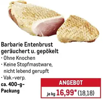 METRO Barbarie Entenbrust geräuchert u. gepökelt Angebot