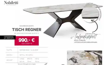 Kabs Polsterwelt Nobiletti tisch regner Angebot