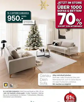 Kabs Polsterwelt 3-sitzer cabianca Angebot