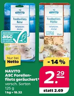 NETTO Navito forellenfilets geräuchert Angebot