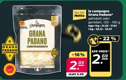 NETTO La campagna grana padano gerieben Angebot