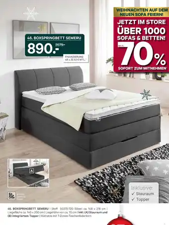 Kabs Polsterwelt Boxspringbett semeru Angebot