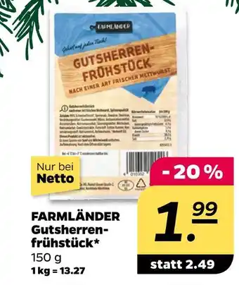 NETTO Farmländer gutsherren-frühstück Angebot