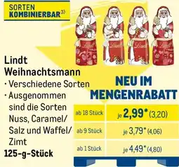 METRO Lindt Weihnachtsmann Angebot