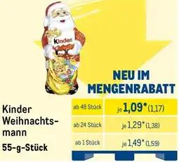 METRO Kinder Weihnachtsmann Angebot