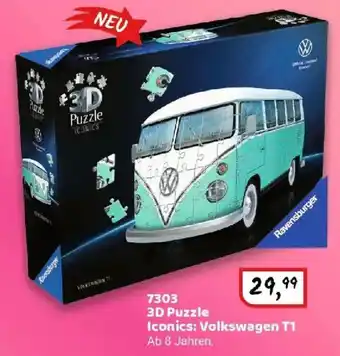 Idee+Spiel Ravensburger 7303 3D Puzzle Iconics: Volkswagen T1 Angebot