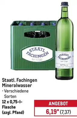 METRO Staatl. Fachingen Mineralwasser Angebot