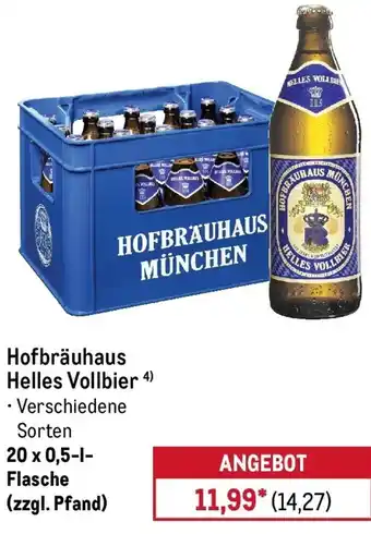 METRO Hofbräuhaus Helles Vollbier Angebot