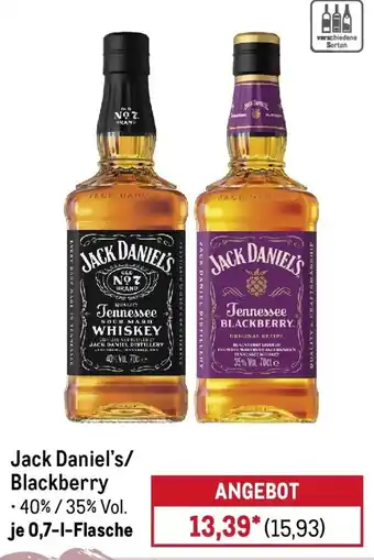 METRO Jack Daniel's/ Blackberry Angebot