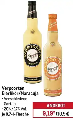 METRO Verpoorten Eierlikör/Maracuja Angebot