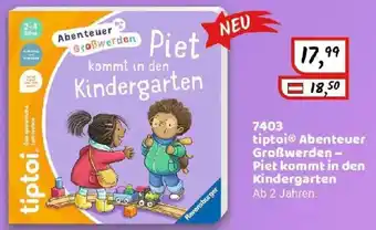 Idee+Spiel Ravensburger 7403 tiptoi Abenteuer Großwerden - Piet kommt in den Kindergarten Angebot