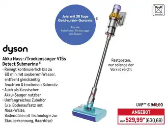 METRO dyson Akku Nass-/Trockensauger V15s Detect Submarine Angebot