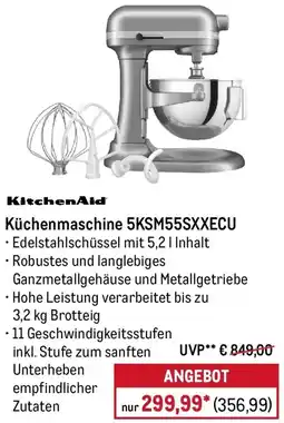 METRO KitchenAid Küchenmaschine 5KSM55SXXECU Angebot