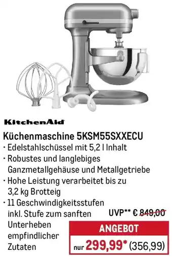 METRO KitchenAid Küchenmaschine 5KSM55SXXECU Angebot