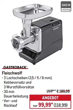 METRO GASTROBACK Fleischwolf Angebot