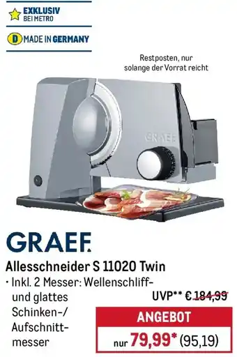 METRO GRAEF Allesschneider S 11020 Twin Angebot