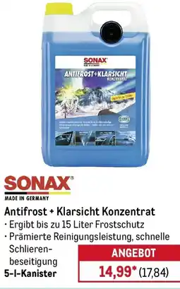 METRO SONAX Antifrost + Klarsicht Konzentrat Angebot