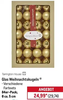 METRO Tarrington House Glas Weihnachtskugeln Angebot