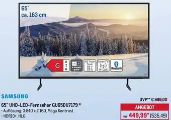 METRO SAMSUNG 65" UHD-LED-Fernseher GU65DU7179 Angebot