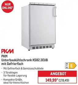 METRO PKM Unterbaukühlschrank KS82.3EUB mit Gefrierfach Angebot