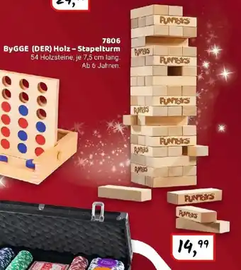 Idee+Spiel FUNTOYS 7806 BYGGE (DER) Holz-Stapelturm Angebot