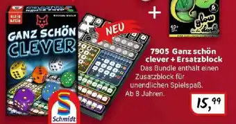 Idee+Spiel Schmidt 7905 Ganz schön clever + Ersatzblock Angebot