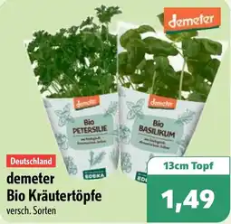 Aktiv Irma Deutschland demeter Bio Kräutertöpfe Angebot