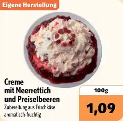 Aktiv Irma Creme mit Meerrettich und Preiselbeeren Angebot