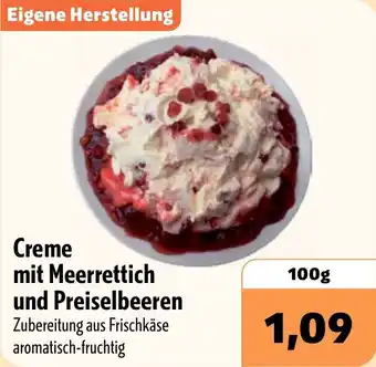 Aktiv Irma Creme mit Meerrettich und Preiselbeeren Angebot