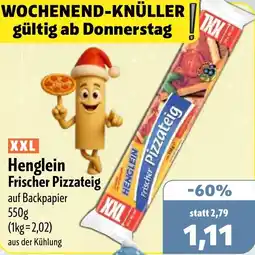Aktiv Irma XXL Henglein Frischer Pizzateig Angebot