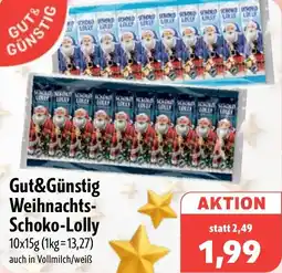 Aktiv Irma Gut&Günstig Weihnachts- Schoko-Lolly Angebot