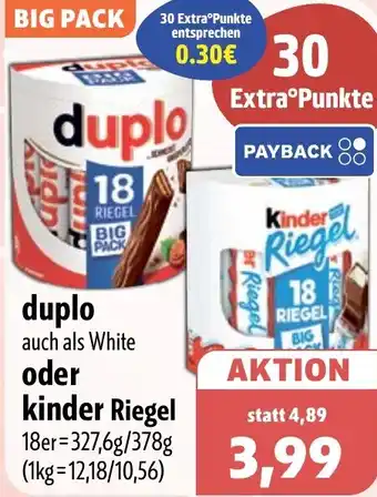 Aktiv Irma duplo oder kinder Riegel Angebot