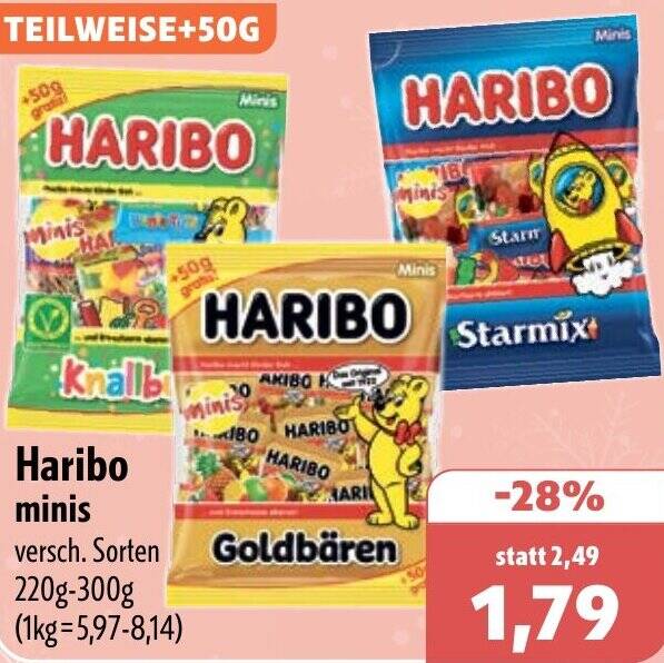 Haribo Normal Haribo minis 220-300 g Angebot bei Aktiv Irma