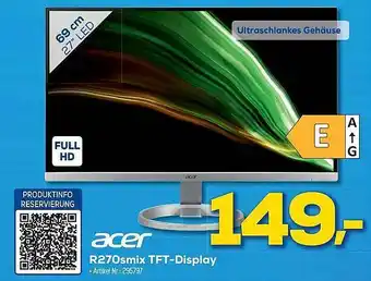 Euronics Berlet Acer R270smix Tft Display Angebot