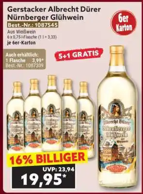 Norma Gerstacker Albrecht Dürer Nürnberger Glühwein Angebot