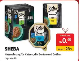Das Futterhaus Sheba Nassnahrung für Katzen Angebot