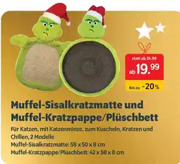 Das Futterhaus Muffel-Sisalkratzmatte und Muffel-Kratzpappe/Plüschbett Angebot