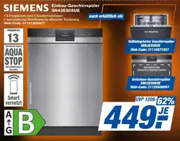 expert Techno Land SIEMENS Einbau-Geschirrspüler SN43ES06UE Angebot