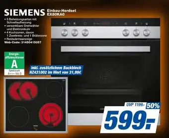 expert Techno Land SIEMENS Einbau-Herdset EX80KA0 Angebot