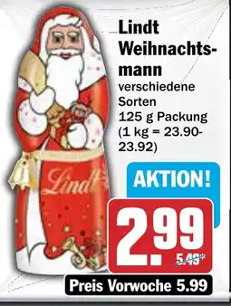 HIT Lindt Weihnachtsmann Angebot